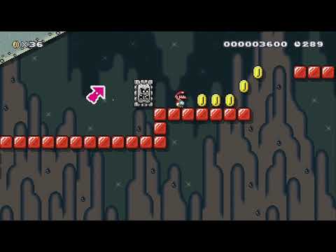 ドッスンに負けるな !  Don't lose to Thwomp! by xxNNiixx - Super Mario Maker 2 - No Commentary 1bv
