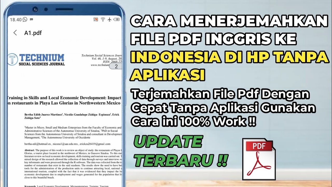 Cara Menerjemahkan File Pdf Bahasa Inggris Ke Indonesia di Hp Android Tanpa Aplikasi Tambahan