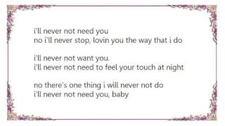 Boyzone - I&#39;ll Never Not Need You Lyrics