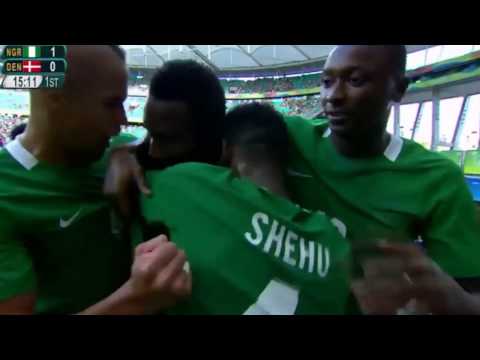 Mikel John Obi's Goal (进球啦) For Nigeria VS Denmark 2-0 Olympic Games