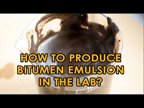 Bitumen emulsion production in laboratory setting