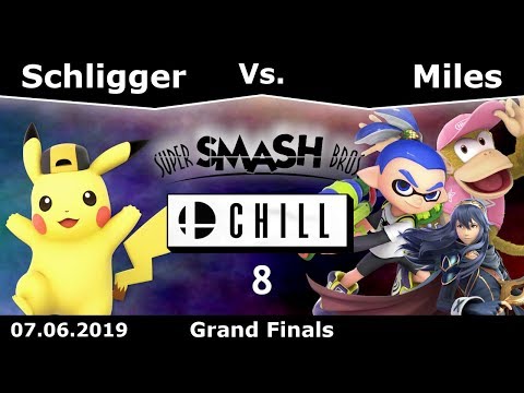Smash&Chill 8 | Schligger(Pikachu) Vs. Miles(Inkling, Lucina, Diddy Kong) | Grand Finals