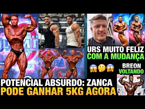 ZANCA VAI SER UMA AMEAÇA REAL AOS TOP OLYMPIA +5 KG DE PESO DE PALCO - URS ANIMADO + BREON