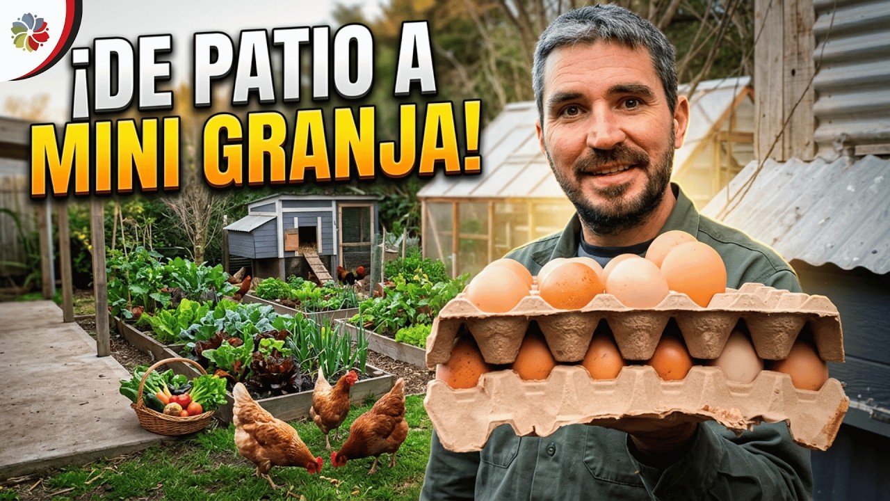 TRANSFORMÉ mi PATIO en una MINI GRANJA productiva | Cosecha y vida rural