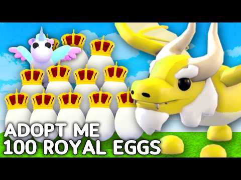 Hatching 100 Royal Eggs In Adopt Me!