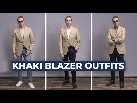 3 SIMPLE Khaki Blazer Combinations | Spring Outfits...