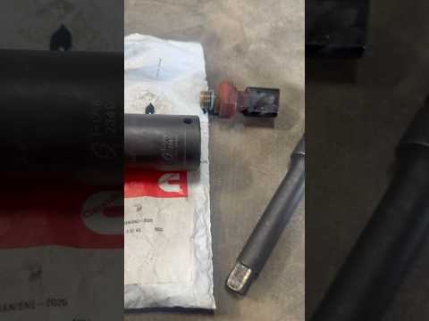 Tools needed Cummins oil pressure sensor #oilsensor #isx #cummins #tools #semi #sensor