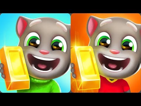 Talking Tom Gold Run Android Gameplay - Skater Angela vs Iron Ben