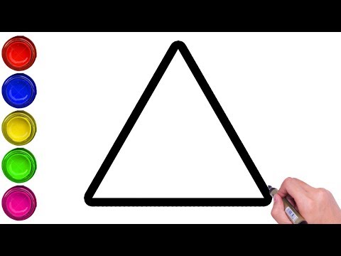 HOW TO DRAW A TRIANGLE FOR KIDS  | EASY DRAWING TRIANGLE FOR KIDS | DRAWING SHAPES FOR BEGINNERS