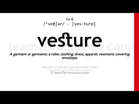 Pronunciation of Vesture | Definition of Vesture