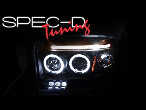 SPECDTUNING DEMO VIDEO: 2005-2007 DODGE DAKOTA PROJECTOR HEADLIGHTS