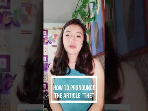 How to pronounce the article "The" 👩🏻‍🏫
