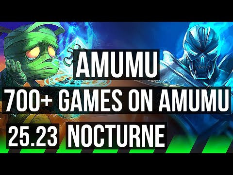 AMUMU vs NOCTURNE (JGL) | 700+ games | KR Master | 25.23