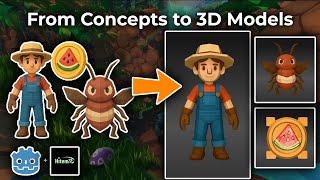 The Full AI Game Art Pipeline: Style, Concepts, and 3D Models (Hitem)