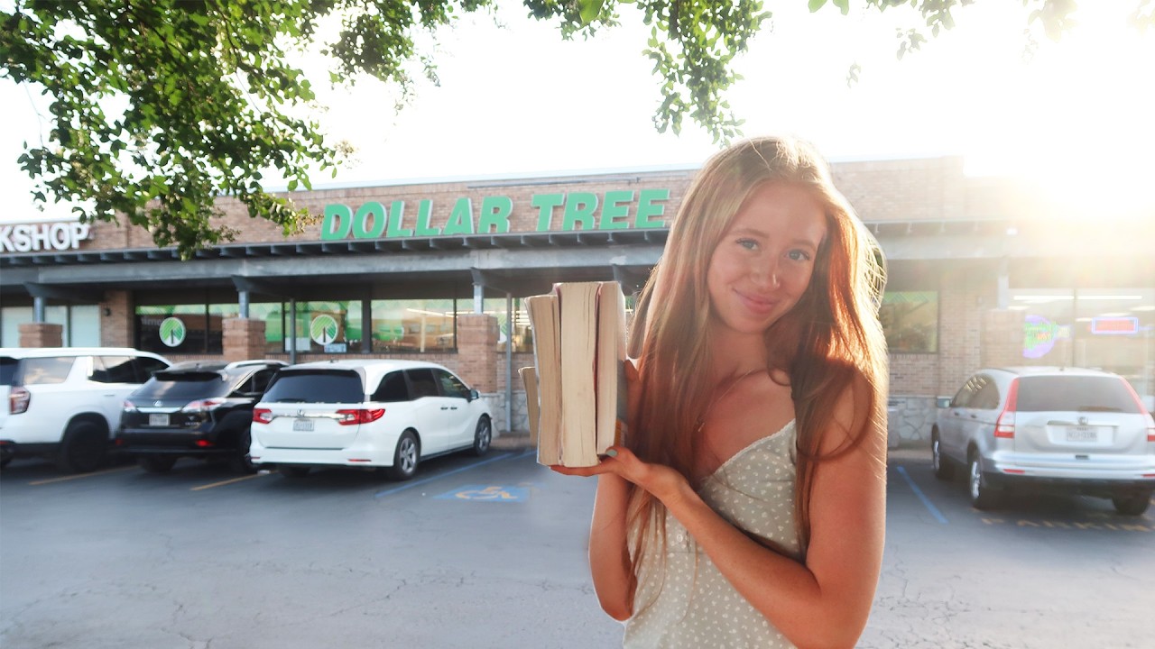 ONLY reading $1 books for a week!! 📚💵 + book shopping at dollar tree & free little libraries 🤭