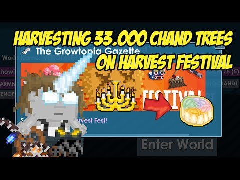 Harvesting 33k Chandelier Trees on Harvest Festival! [2019] | Growtopia