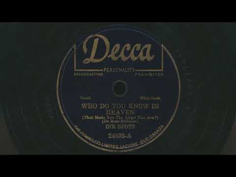 Thumbnail for 1949 THE INK SPOTS Who Do You Know In Heaven - 78 RPM Record by Jerry Daniels