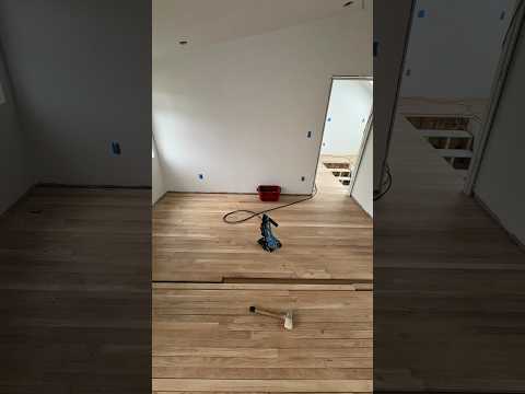 Hardwood flooring installation project