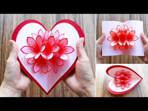DIY Flower Pop up Card / Paper Crafts / Handmade craft / Góc nhỏ Handmade