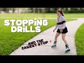 How To Stop On Rollerblades Learn How To Plow Stop Stopping Drills For Beginners