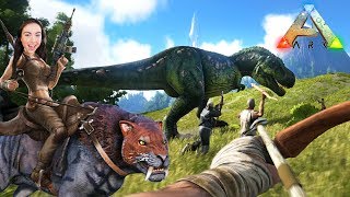 ARK: SURVIVAL EVOLVED - TAMING A T-REX!!