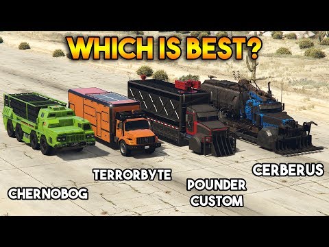 GTA 5 ONLINE : CHERNOBOG VS TERRORBYTE VS CERBERUS VS POUNDER CUSTOM (WHICH IS BEST?)