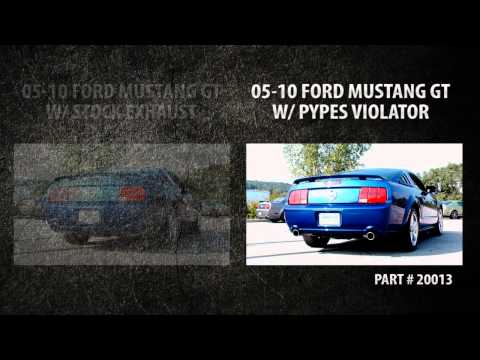 Pypes Violator Axle-Back vs. Stock Exhaust - 2005-2009 Ford Mustang GT