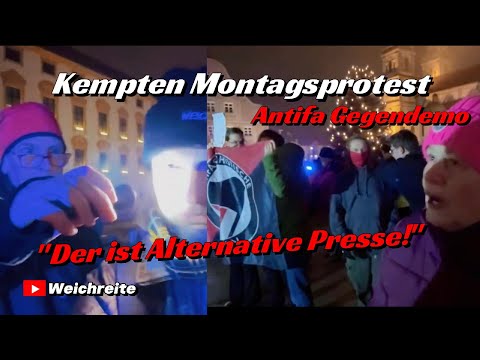 "He's the alternative press!" Antifa counter-demonstration Kempten Monday protest 29.12.25