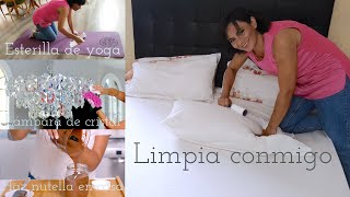 Limpia conmigo una lámpara de cristal, esterilla de hacer yoga y prepara nutella casera