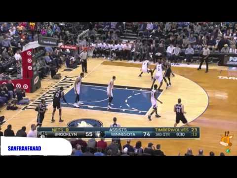 Karl Anthony Towns vs Nets (2016/03/05) - 28 Pts, 7 Ast, 6 Rebs, 3 Blocks, 14-18 FGM!