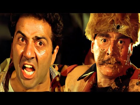 काशी ने गांव वालो के सामने कात्या के मुँह पर कीचड़ उछाला -  SUNNY DEOL ACTION SCENE - GHATAK MOVIE