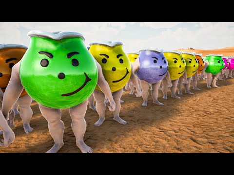 10 000 JUICE MAN'S vs 500 000 HEAVY KNIGHT'S | Ultimate Epic Battle Simulator 2