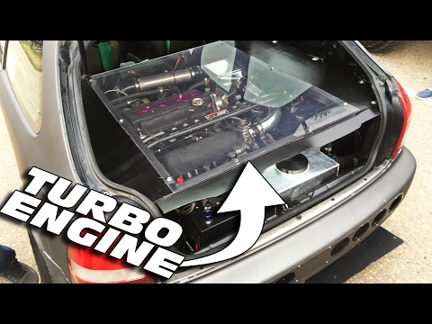 He swapped his ENGINE into the TRUNK! Video