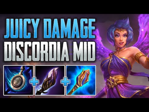 JUICY DAMAGE! Discordia Mid Gameplay (SMITE Conquest)