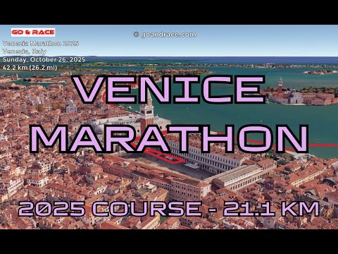 Venice Marathon 2025: 3D Video Course Map | 42.2 km - Venezia