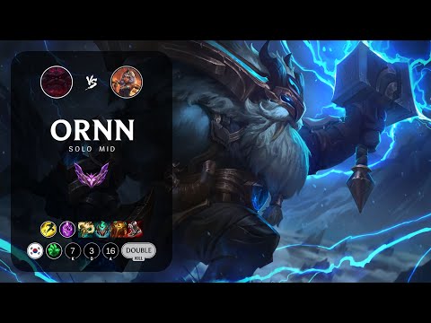 Ornn Mid vs Qiyana - KR Master Patch 13.24