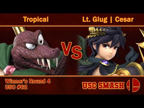 USC Smash Biweekly #62 Tropical (King K. Rool) vs Lt. Glug | Cesar (Dark Pit)