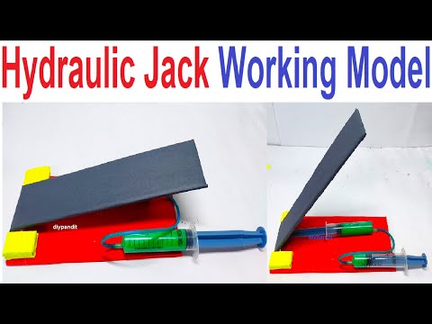 hydraulic jack working model science project diy using syringes for exhibition DIY pandit