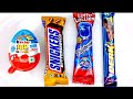 Kinder Joy Vs Snickers Butterscotch Flavour Vs Blueberry Lollipop Unpacking