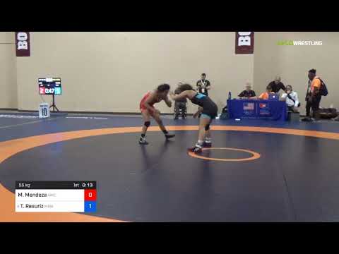 2018 Marine Corps US Open/Senior Women's Freestyle 55 Con Semis - Monica Mendoza (AWC) Vs. Tayler