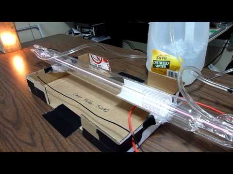 40 watt co2 laser tube testing