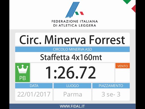 2017 01 22 Parma Staffetta 4x160mt indoor 1:26.72