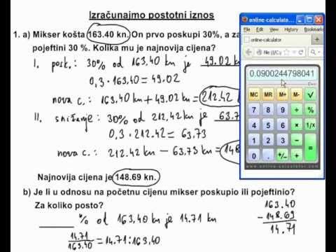 Kako izračunati postotni iznos - 5. dio - uzastopna poskupljenja i sniženja