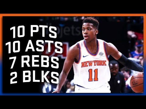 Frank Ntilikina Full Highlights Knicks vs Nets 1.15.18 - 10 Points, 10 Assists, 7 Rebounds, 2 Blocks