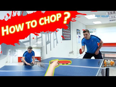 How to "CHOP & PUSH" Backhand & Forehand Defensive Technique | TABLE TENNIS / PING PONG | Tutorial thumbnail