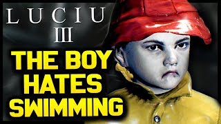 This is Lucius 3 and the boy hates swimming