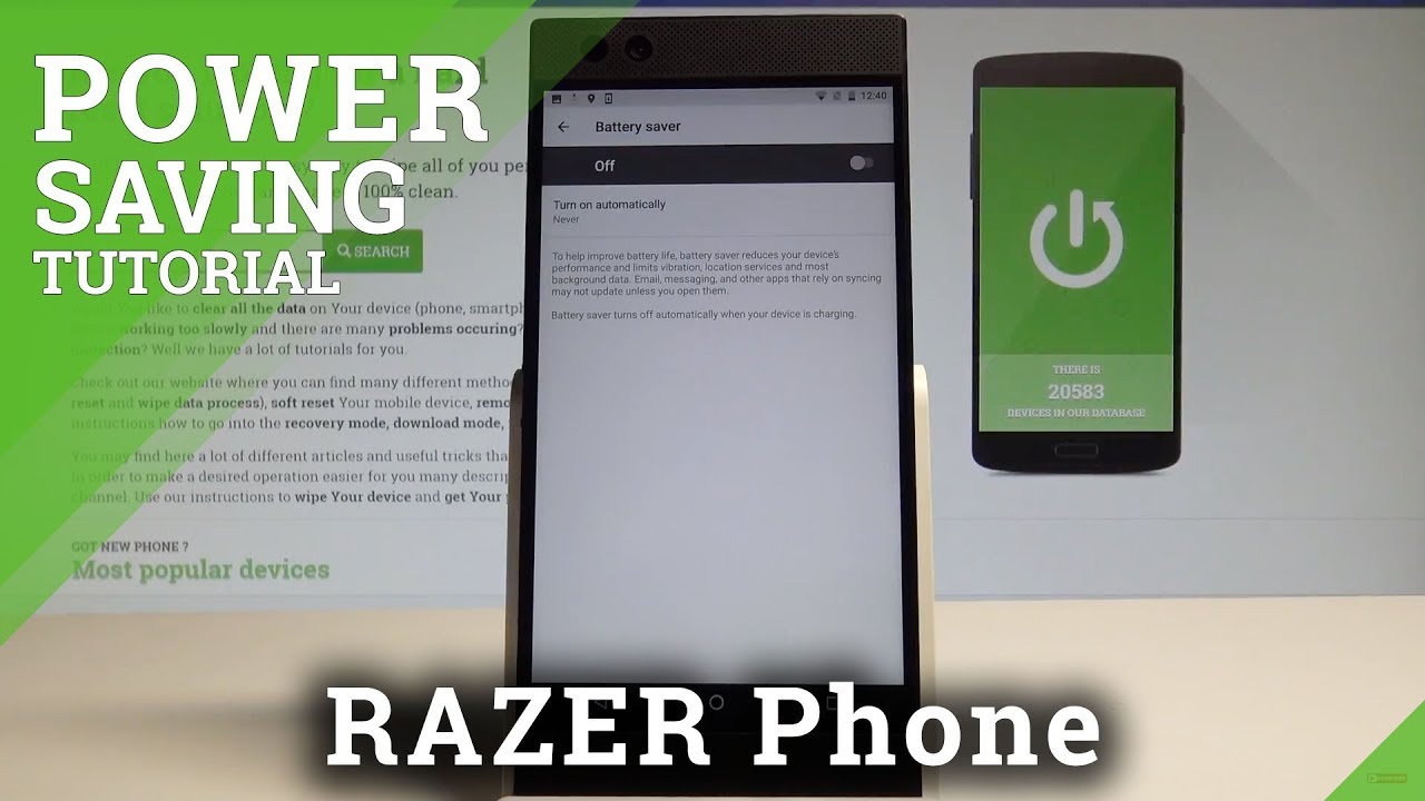 How to Use Battery Saver in RAZER Phone - Power Saving Mode |HardReset.Info
