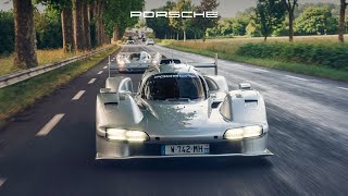 Porsche The Porsche 963 RSP and 917 on the road to Le Mans