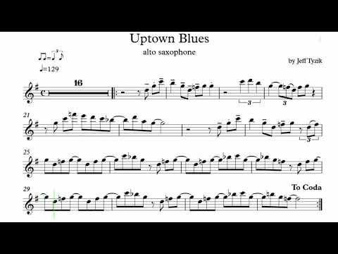 Uptown Blues – Jazz Tracks – Sheet Music Alto Sax Eb