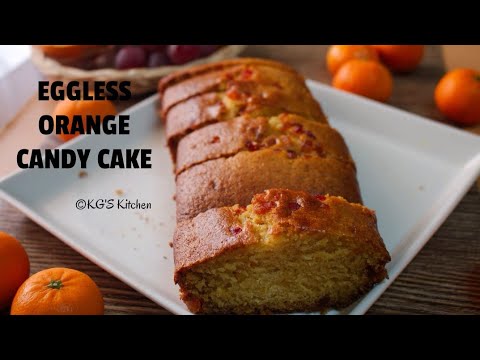 संतरा केक | Orange Tooti Frooti Cake | Eggless Cake Recipe